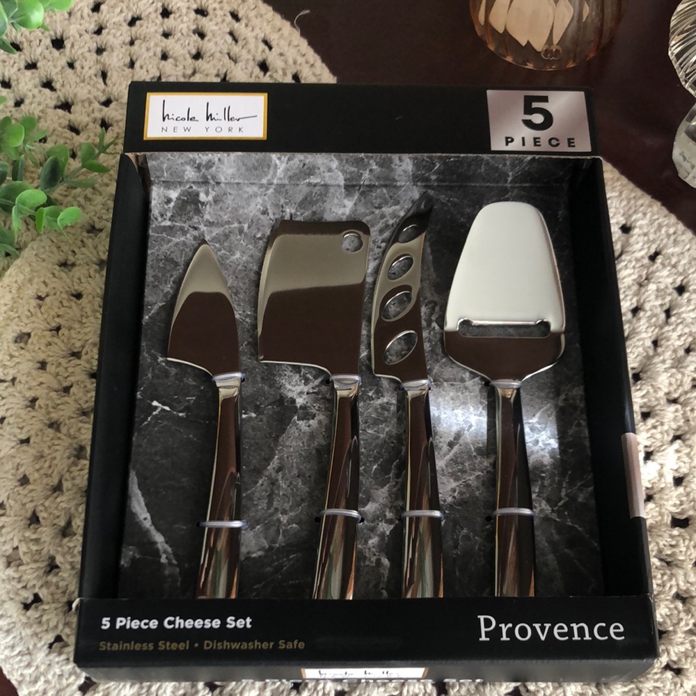 Nicole Miller Stainless Steel Cheese Knife Set